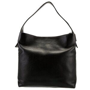 Kate Spade Top Handle Pebbled Leather  XL Tote  Hobo Black WKRU1422 Gold Buckles